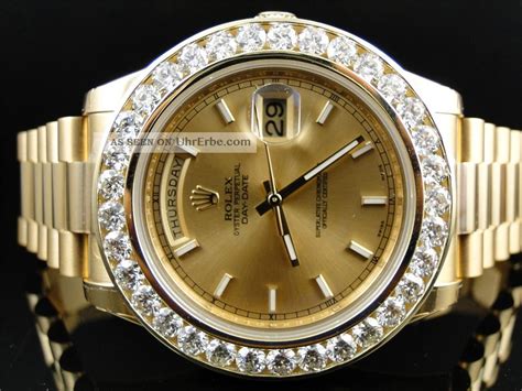 rolex herrenuhr gold mit diamanten|rolex wanduhr original.